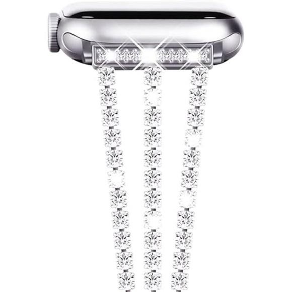 Compatible for Apple Watch Band Series 9 8 Series 7 SE Series 6 5 4 3, Sparkling - Picture 7 of 7